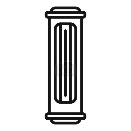Illustration for Germicidal lamp icon outline vector. Uv light. Air device - Royalty Free Image