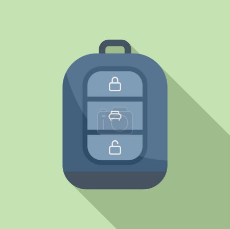Illustration for Service car key icon flat vector. Smart button. Lock unlock - Royalty Free Image