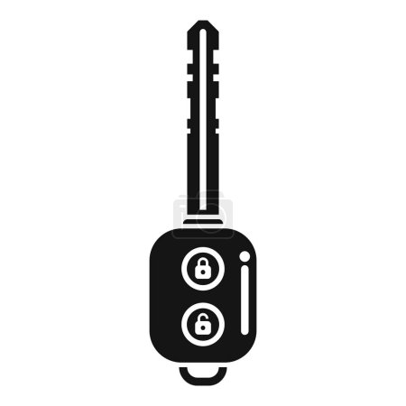 Téléchargez les illustrations : Icône de clé de voiture mobile vecteur simple. Bouton distant. Service de verrouillage - en licence libre de droit