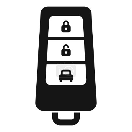 Téléchargez les illustrations : Véhicule d'affaires icône clé de voiture vecteur simple. Bouton intelligent. Service de verrouillage - en licence libre de droit