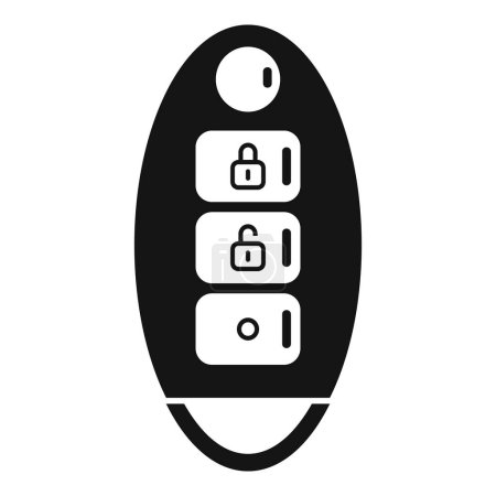 Illustration for Alarm car key icon simple vector. Smart button. Remote lock - Royalty Free Image