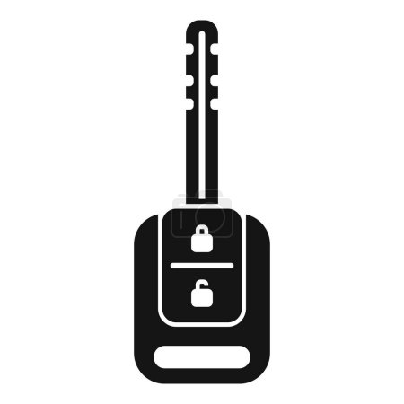 Illustration for Ride car key icon simple vector. Vehicle button. Unlock mobile - Royalty Free Image