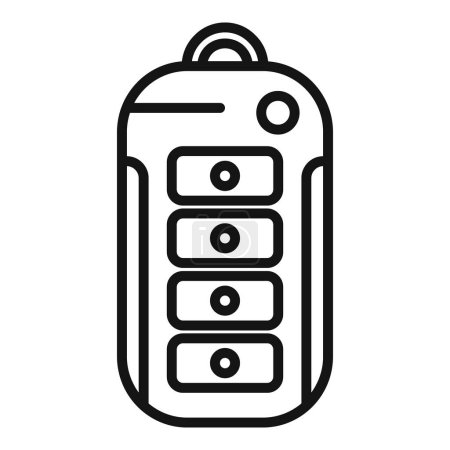Illustration for Service car key icon outline vector. Smart button. Lock unlock - Royalty Free Image