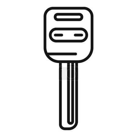 Illustration for Car key control icon outline vector. Smart remote button. Unlock service - Royalty Free Image