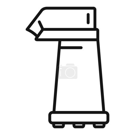 Illustration for Popcorn tool icon outline vector. Seller cooking. Food stand - Royalty Free Image