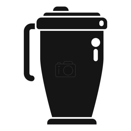 Illustration for Insulated thermo cup icon simple vector. Coffee mug. Recycle tea - Royalty Free Image