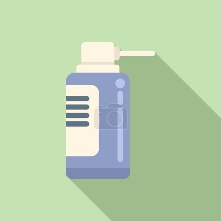Illustration for Antibiotic spray icon flat vector. Bacteria drug. Virus medical - Royalty Free Image
