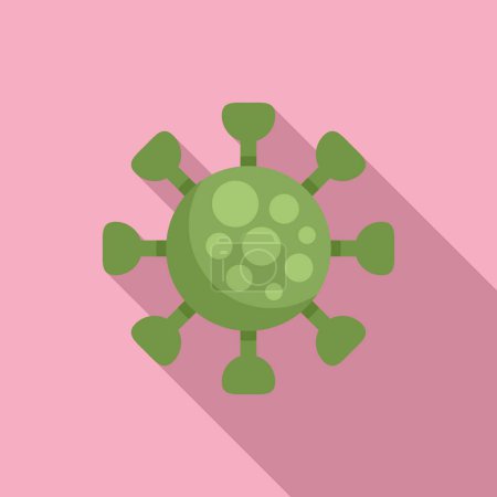 Illustration for Virus icon flat vector. Bacteria medicine. Medical immune - Royalty Free Image