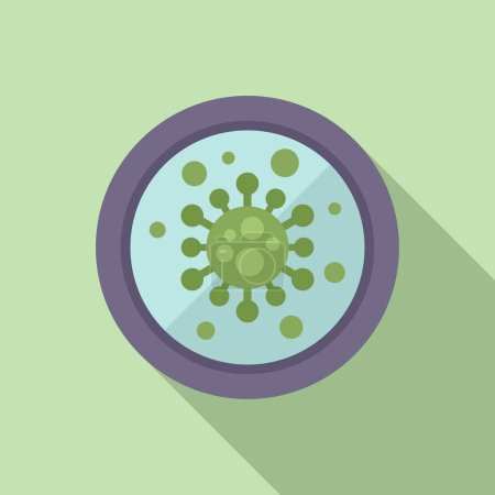 Illustration for Bacteria virus icon flat vector. Medicine drug. Medical immune - Royalty Free Image