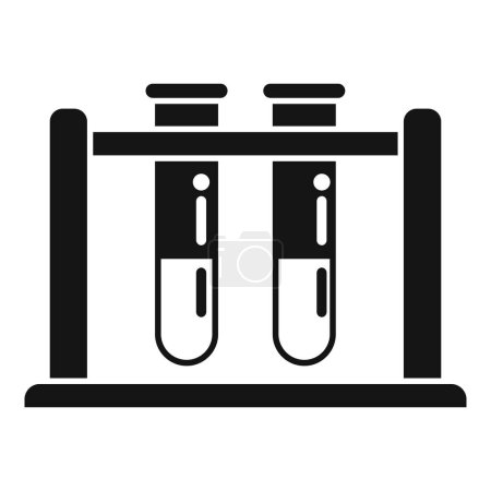 Illustration for Medical test tube icon simple vector. Disease bacteria. Pill bacterial - Royalty Free Image