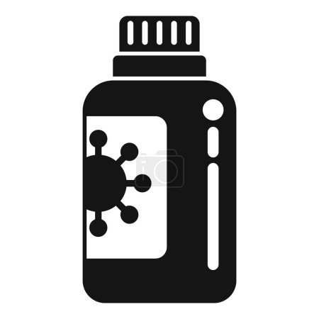 Illustration for Virus pill icon simple vector. Medical immune. Bacteria disease - Royalty Free Image