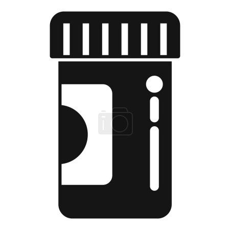Illustration for Pill bottle icon simple vector. Disease drug. Resistand virus - Royalty Free Image