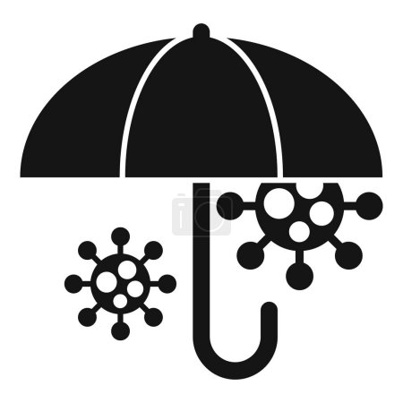 Illustration for Virus protection umbrella icon simple vector. Drug medicine. Medical immune - Royalty Free Image