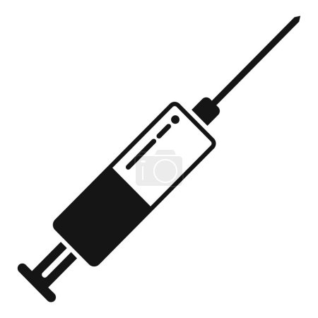 Illustration for Syringe antibiotic resistance icon simple vector. Bacteria disease. Virus immune - Royalty Free Image