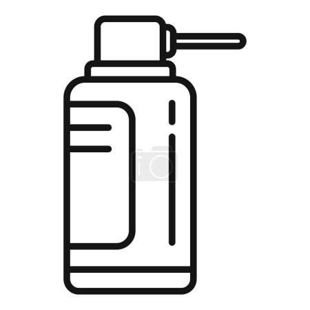Illustration for Antibiotic spray icon outline vector. Bacteria drug. Virus medical - Royalty Free Image