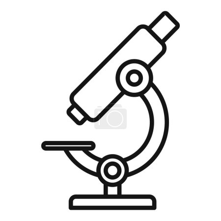 Illustration for Medical microscope icon outline vector. Bacteria disease. Monster pill - Royalty Free Image