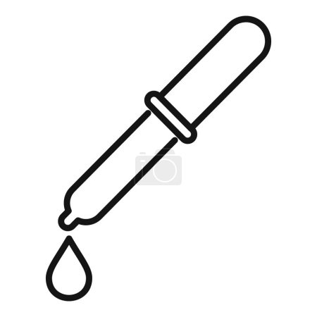 Illustration for Antibiotic dropper icon outline vector. Bacteria drug. Pill microbe - Royalty Free Image