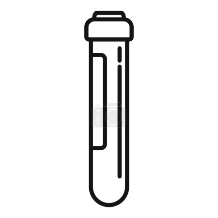 Illustration for Bacteria test tube icon outline vector. Disease drug. Resistant medical - Royalty Free Image