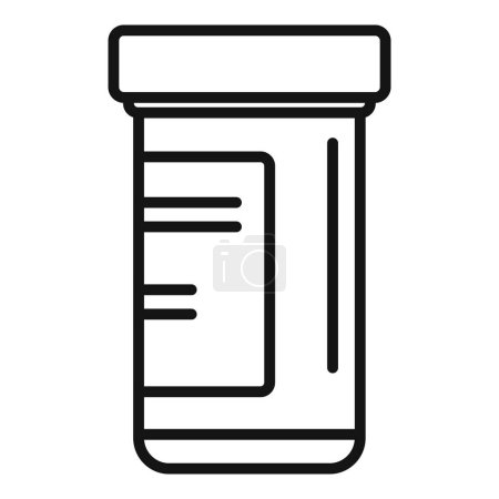 Illustration for Drug bottle icon outline vector. Bacteria disease. Virus immune - Royalty Free Image