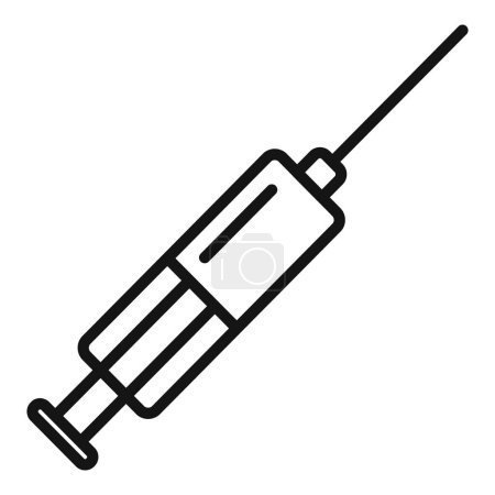 Illustration for Syringe antibiotic resistance icon outline vector. Bacteria disease. Virus immune - Royalty Free Image