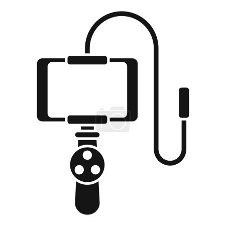 Illustration for Endoscopy monitor icon simple vector. Medical endoscope. Stomach health - Royalty Free Image