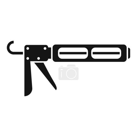 Illustration for Glue gun icon simple vector. Silicone tube. Home building - Royalty Free Image