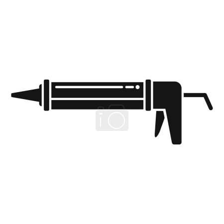 Illustration for Craft silicone caulk gun icon simple vector. Glue tube. Silicon caulking - Royalty Free Image