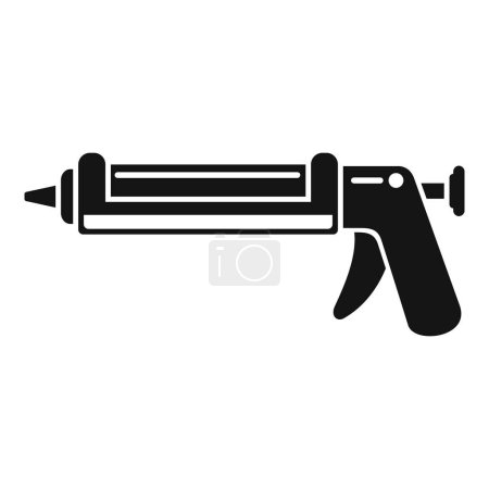 Illustration for Acrylic silicone caulk gun icon simple vector. Glue silicon. Home construction - Royalty Free Image