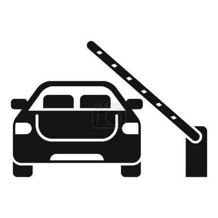 Illustration for Car paid parking icon simple vector. Space garage. City road - Royalty Free Image
