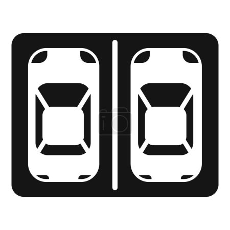 Ilustración de Espacio del coche icono vector simple. Transporte de entrada. Calle de ciudad - Imagen libre de derechos