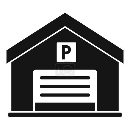 Ilustración de Estacionamiento icono del garaje vector simple. Camión de coches. Zona de seguridad - Imagen libre de derechos