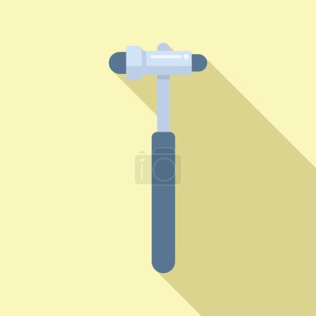 Ilustración de Médico hueso martillo icono vector plano. Enfermedad del dolor. Médico de rodilla - Imagen libre de derechos