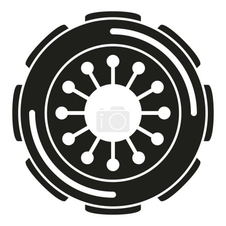 Ilustración de Tapa embrague icono vector simple. Disco del coche. Presión automática - Imagen libre de derechos
