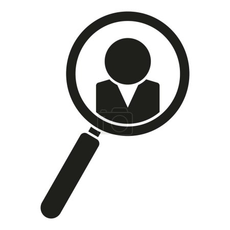 Illustration for Search manager icon simple vector. Human work. Business training - Royalty Free Image