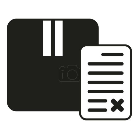 Ilustración de Icono de paquete rechazado vector simple. Caja de devoluciones. Tienda de servicios - Imagen libre de derechos
