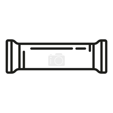 Bar stick icon outline vector. Protein nutrition. Health meal