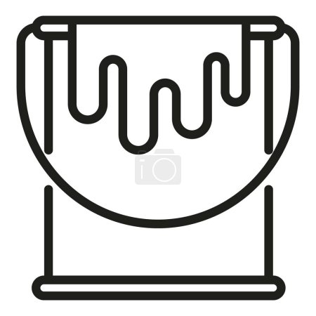 Illustration for Paint bucket icon outline vector. Digital print. Color industry - Royalty Free Image