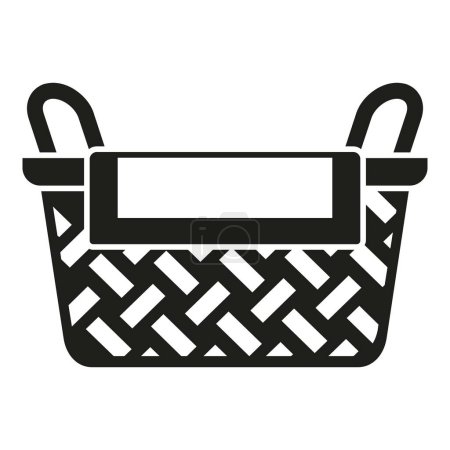Illustration for Easter basket icon simple vector. Picnic bag. Camping market - Royalty Free Image