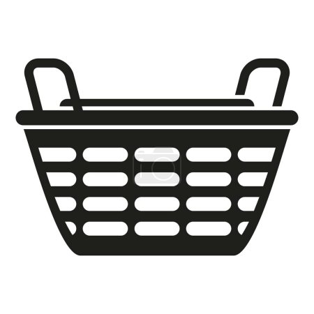 Illustration for Empty basket icon simple vector. Picnic straw. Market box - Royalty Free Image