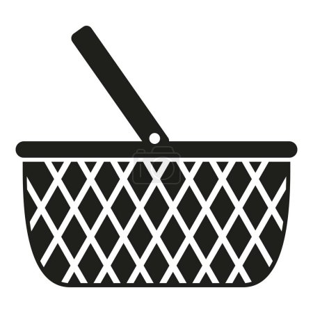 Illustration for Basket container icon simple vector. Picnic wicker. Empty basket - Royalty Free Image