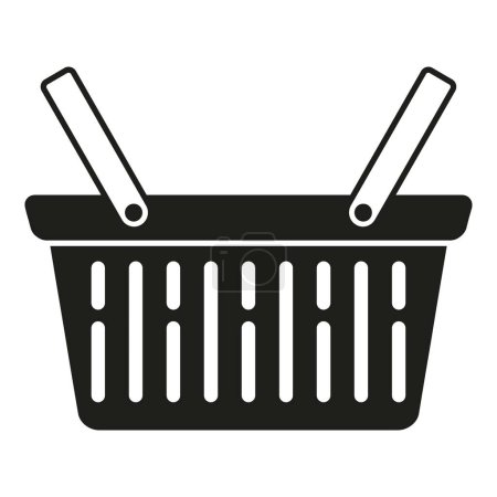 Illustration for Family basket icon simple vector. Picnic wicker. Handle market - Royalty Free Image