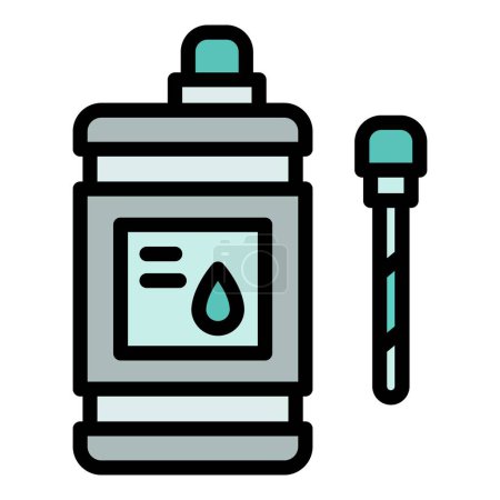 Illustration for Ph meter chemistry icon. Outline Ph meter chemistry vector icon for web design isolated on white background color flat - Royalty Free Image