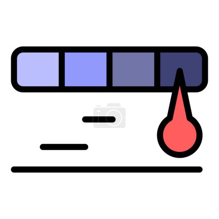 Illustration for Scale meter icon outline vector. Level satisfaction. Credit high score color flat - Royalty Free Image