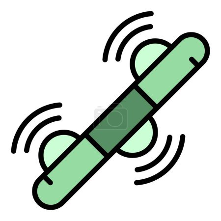 Anti-Stress-Blase Symbol Umrissvektor. Fidget pop. Sensorisches Spiel Farbe flach