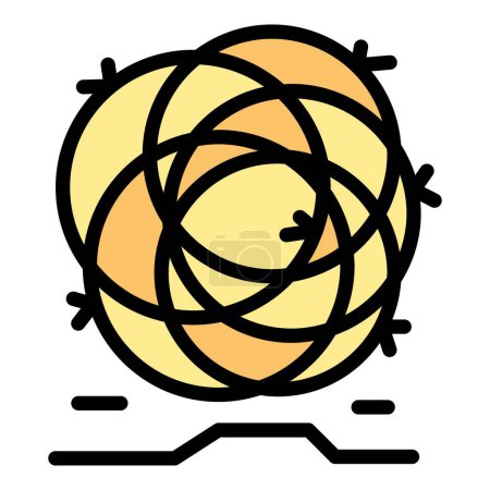 Ilustración de Tumbleweed icono contorno vector. Bola del desierto. Color arbusto occidental plano - Imagen libre de derechos