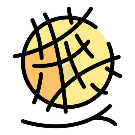 Ilustración de Desierto tumbleweed icono contorno vector. Bola occidental. Color arbusto muerto plano - Imagen libre de derechos