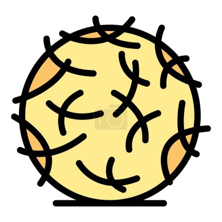 Ilustración de Cowboy tumbleweed icono contorno vector. Arbusto del desierto. Hierba en tambor color plano - Imagen libre de derechos