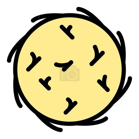 Ilustración de Forma tumbleweed icono contorno vector. Bola del desierto. Color arbusto occidental plano - Imagen libre de derechos