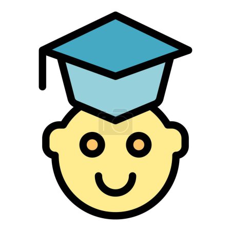 Illustration for Early educations icon outline vector. Children education. School teacher color flat - Royalty Free Image