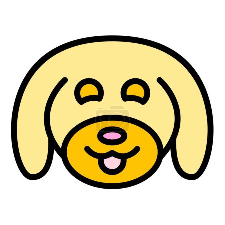 Ilustración de Mascotas icono del hotel contorno vector. Spa para perros. Baño ducha color plano - Imagen libre de derechos